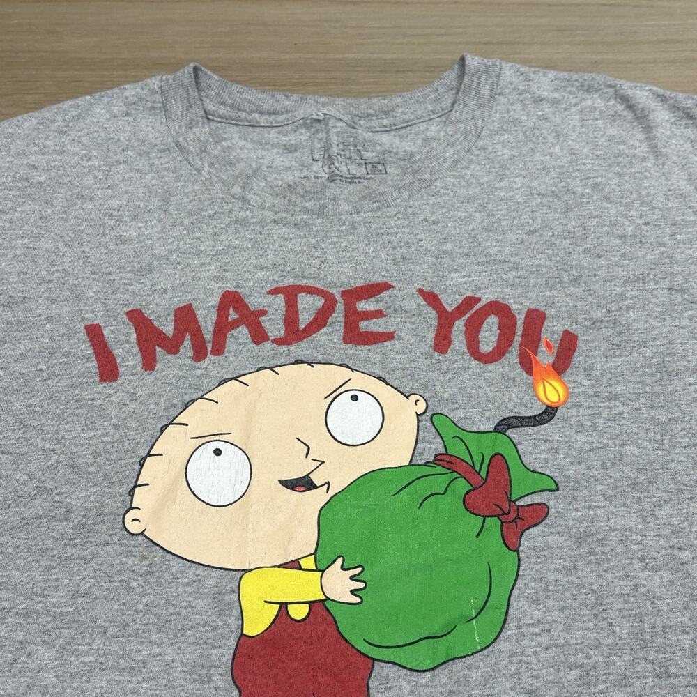 Family Guy Men’s 3XL Stewie Christmas 2008 Graphic T Shirt Short Sleeve Holiday - Picture 2 of 15